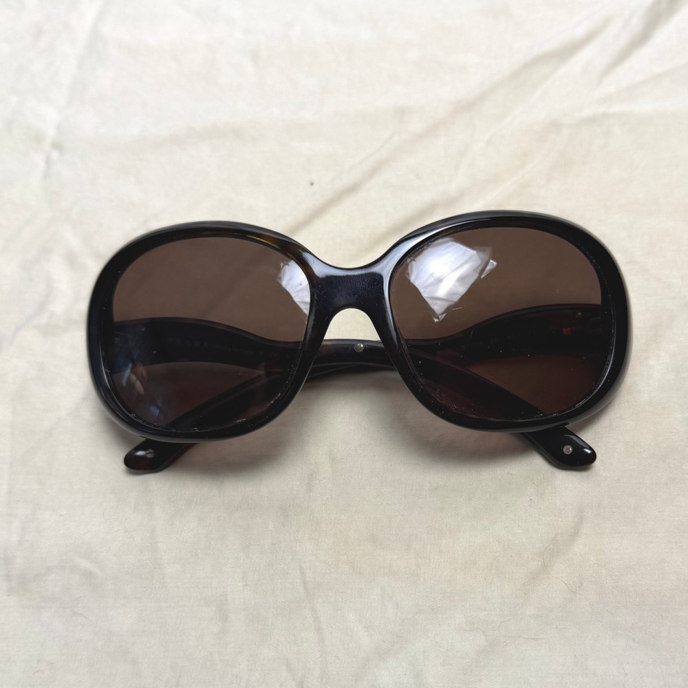 Prada Oversized Dark Brown Tortoiseshell Sunglasses
